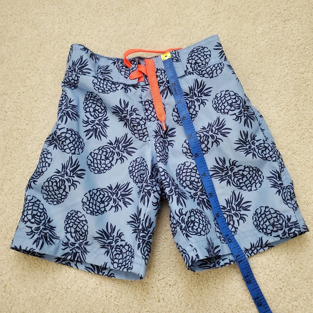 Janie and Jack Toddler Boys Blue Pineapple Swim Trunks Bathing Suit sz2T